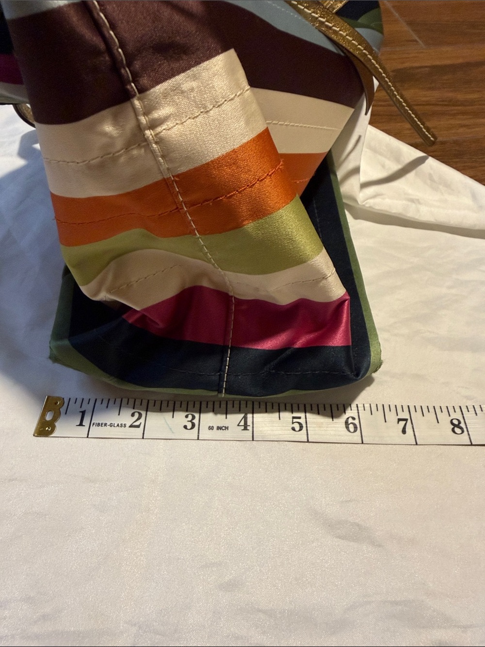 Vintage Coach Colorful Striped Tote Bag with Pouch - Picture 12 of 12
